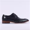 Tommy Bowe Toe Cap Dress Shoe - Navy Leather